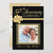 50周年結婚記念パーティー写真招待状 招待状 (正面/裏面)