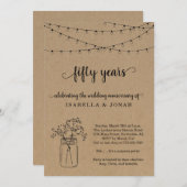 50周年結婚記念パーティー招待状 招待状 (正面/裏面)