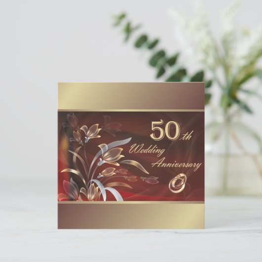 50周年結婚記念パーティー 招待状 (スタンド正面)