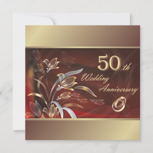 50周年結婚記念パーティー 招待状 (正面)