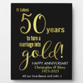 50周年結婚記念プレート フォトプラーク (正面)