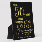 50周年結婚記念プレート フォトプラーク (側面)