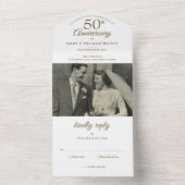 50周年結婚記念写真モノグラム オールインワン招待状 (内側)