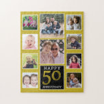 50周年結婚記念写真集 ジグソーパズル<br><div class="desc">50周年ユニーク記念の写真コラパーソナライズされたージュジグソー結婚パズル。ご両親やご家族にこの写真集のパズルを楽しませカスタムてください。</div>