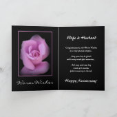 50周年結婚記念日おめでとうピンクのバラ カード (内部)