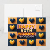 50周年結婚記念日おめでとう ポストカード (正面/裏面)