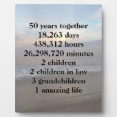 50周年結婚記念日のお祝い フォトプラーク (正面)