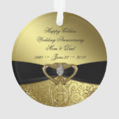 50周年結婚記念日のアクリルオルナメント オーナメント (裏面)