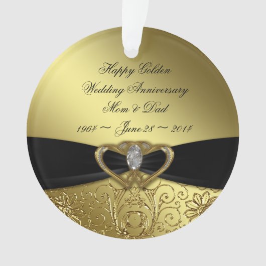 50周年結婚記念日のアクリルオルナメント オーナメント (正面)