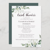 50周年結婚記念日のカードシャワーの招待状 招待状 (正面/裏面)