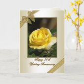 50周年結婚記念日のグリーティングカード カード (黄色い花)
