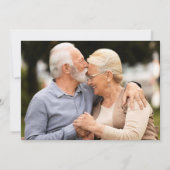 50周年結婚記念日のグリーン 2枚の写真 セーブザデート (裏面)