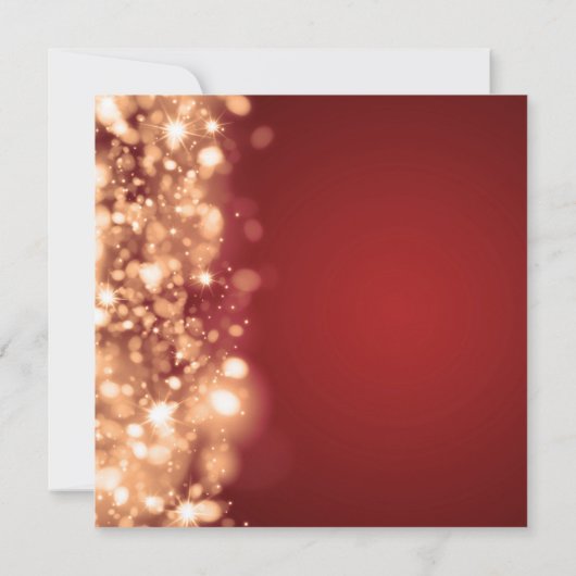 50周年結婚記念日のゴージャスな輝き ゴールド＆レッド 招待状 (裏面)