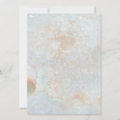 50周年結婚記念日のゴールドグリッター天体 招待状 (裏面)