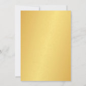 50周年結婚記念日のゴールドコンフェッティ招待状 招待状 (裏面)