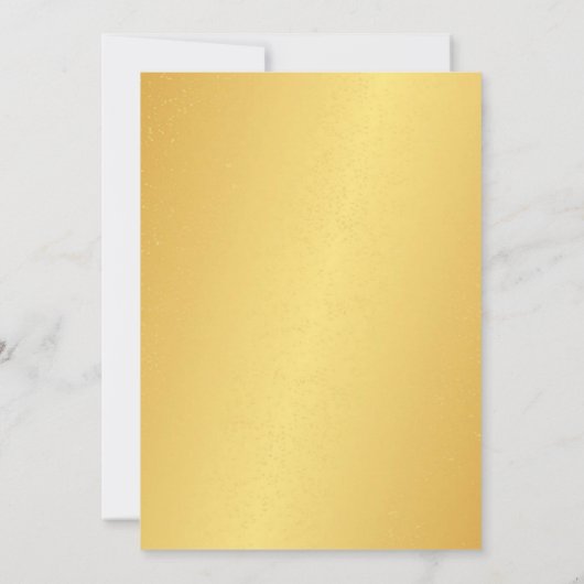 50周年結婚記念日のゴールドコンフェッティ招待状 招待状 (裏面)