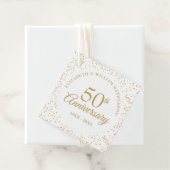 50周年結婚記念日のゴールドダストコンフェッティ フェイバータグ (インサイチュ)