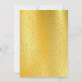 50周年結婚記念日のゴールドダスト箔 招待状 (裏面)