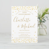 50周年結婚記念日のゴールドハートシグネチャー 招待状 (スタンド正面)