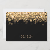 50周年結婚記念日のゴールドライト 招待状 (裏面)