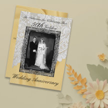 50周年結婚記念日のゴールド写真
