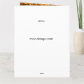 50周年結婚記念日のゴールド竹白パール サンキューカード (裏面)