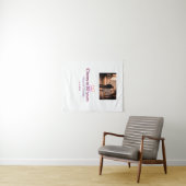 50周年結婚記念日のピンクのリボンおめでとう タペストリー (インサイチュ(横))