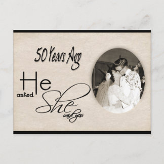 50周年結婚記念日のポストカード インビテーションポストカード