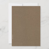 50周年結婚記念日のラスティックダークブライダルベールレース 招待状 (裏面)