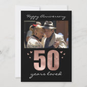 50周年結婚記念日のワンフォトパーティー 招待状 (正面)