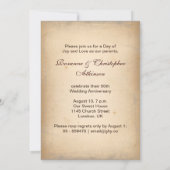 50周年結婚記念日のヴィンテージ招待状 招待状 (裏面)