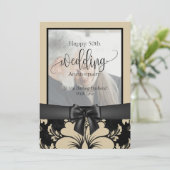 50周年結婚記念日の伝統的な写真 招待状 (スタンド正面)