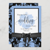 50周年結婚記念日の伝統的な写真 招待状 (正面/裏面)