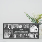 50周年結婚記念日の写真のお祝い 招待状 (スタンド正面)