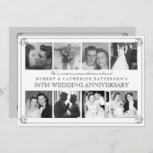 50周年結婚記念日の写真のお祝い 招待状 (正面/裏面)
