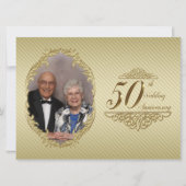 50周年結婚記念日の写真招待状カード 招待状 (正面)