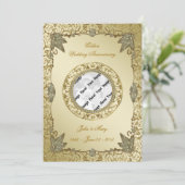 50周年結婚記念日の写真招待状カード 招待状 (スタンド正面)