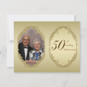 50周年結婚記念日の写真招待状カード 招待状 (正面)