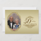 50周年結婚記念日の写真招待状カード 招待状 (正面)