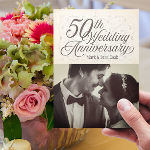 50周年結婚記念日の写真招待状 招待状