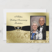 50周年結婚記念日の写真招待状 招待状 (正面)