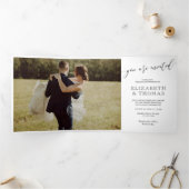 50周年結婚記念日の写真 三つ折り招待状 (内部)