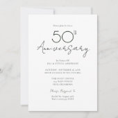 50周年結婚記念日の写真 招待状 (正面)