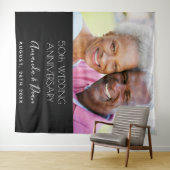 50周年結婚記念日の写真 現代のエレガント タペストリー (インサイチュ(横))