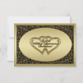 50周年結婚記念日の出欠確認招待状 招待状 (正面)