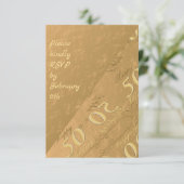 50周年結婚記念日の出欠確認 出欠カード (スタンド正面)