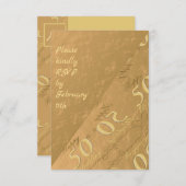 50周年結婚記念日の出欠確認 出欠カード (正面/裏面)