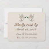 50周年結婚記念日の出欠返信カード 招待状 (裏面)