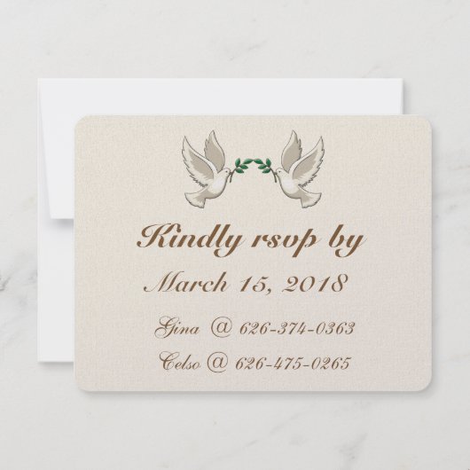 50周年結婚記念日の出欠返信カード 招待状 (裏面)