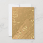 50周年結婚記念日の出欠返信 出欠カード (正面)